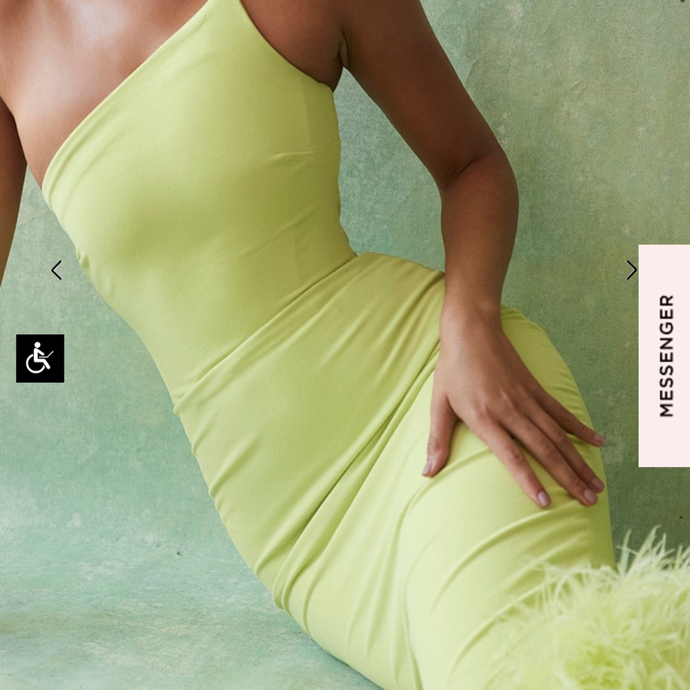 House of CB ALESSIA LIME MIDI DRESS - Picture 8 of 9